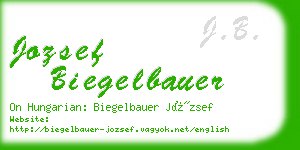 jozsef biegelbauer business card